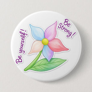 Motivatie speld ronde button 7,6 cm
