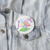 Motivatie speld ronde button 7,6 cm (In situ)