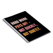 Motivatie spiraal Notitieboek – hard werken loont. (Rechterzijde)