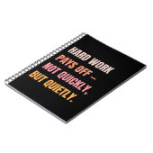 Motivatie spiraal Notitieboek – hard werken loont. (Linkerzijde)