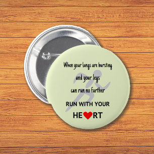 Motivatie sportlopers citeren ronde button 5,7 cm