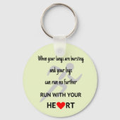 Motivatie sportlopers citeren sleutelhanger (Voorkant)