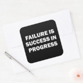 Motivatie sportschool quotes voor succes vierkante sticker (Envelop)