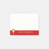 Motivatie sporttrainer red golden post-it® notes (Voorkant)