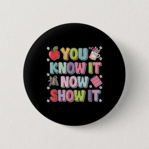 Motivatie staat testdag je weet het niet ronde button 5,7 cm