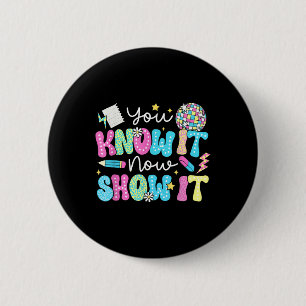 Motivatie staat testdag je weet het niet ronde button 5,7 cm