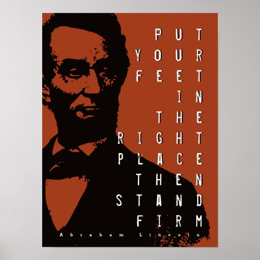 Motivatie standaard Abraham Lincoln Poster (Voorkant)