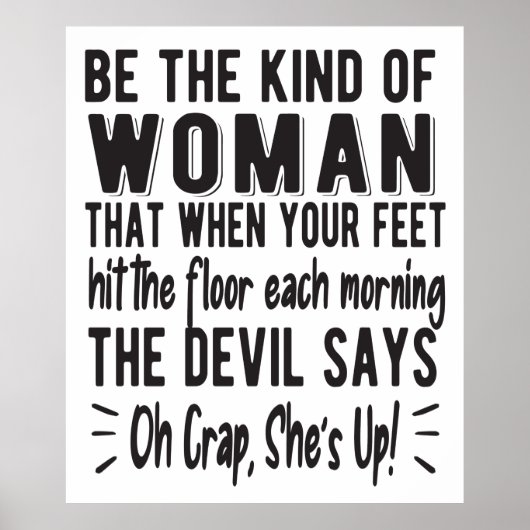 Motivatie sterke vrouwelijke vrouwelijke quote poster (Voorkant)