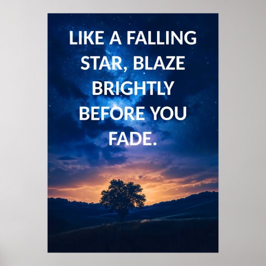 Motivatie sterren Quote Poster (Voorkant)