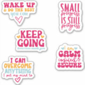 Motivatie sticker bundel voor geestelijke gezondhe (Voorkant)