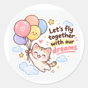 Motivatie sticker "Laten we samen vliegen