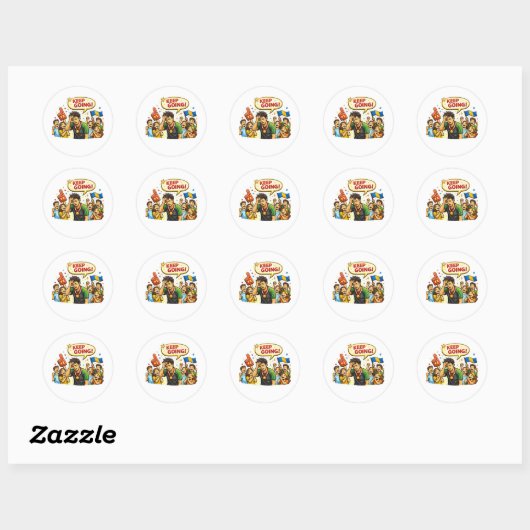 Motivatie sticker om door te gaan (Vel)