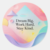 Motivatie sticker set – "Droom groot. Werk hard. (Voorkant)