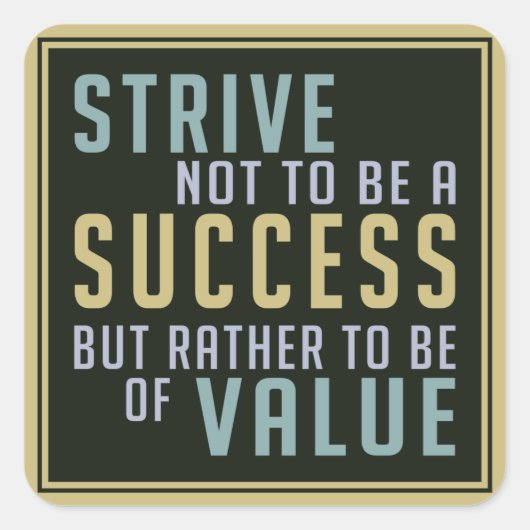 Motivatie stickers voor succes en waarde (Voorkant)