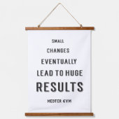 Motivatie succes Gym citeert zwart-wit Hangend Wandkleed (Voorkant)