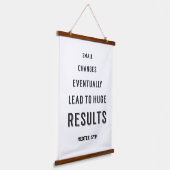 Motivatie succes Gym citeert zwart-wit Hangend Wandkleed (Gebogen)