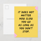 Motivatie succes / Inspirerend prijsopgave Briefkaart (Voorkant / Achterkant)