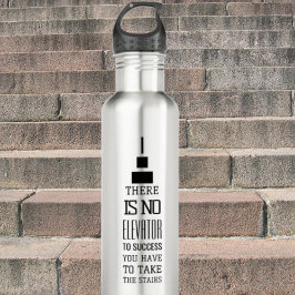 Motivatie succes quote ontwerp, modern zwart an waterfles 