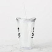 Motivatie succesquote zwart acryl drinkbeker (Links)