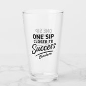Motivatie succesquote zwart glas (Achterkant)