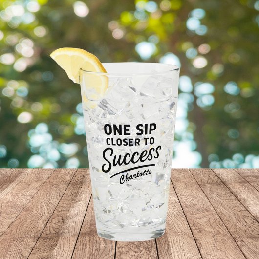 Motivatie succesquote zwart glas