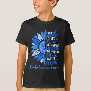 Motivatie Support Squad Zonnebloem Blauw Diabetes  T-shirt