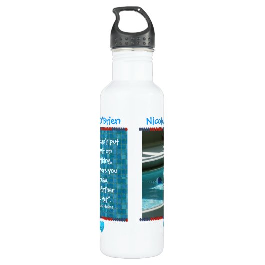 Motivatie Swim Thmed Sjabloon Waterfles (Achterkant)