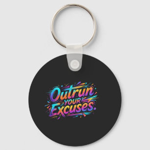 Motivatie T-Shirt om je Excuses te Overwinnen door Sleutelhanger