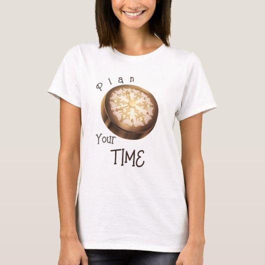 Motivatie T-shirt Steampunk Klok (Voorkant)