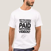 Motivatie T-Shirt voor betaalde videobeelden (Voorkant)