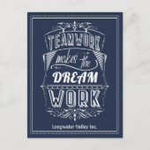 Motivatie teamwork zorgt ervoor dat de droom werkt briefkaart (Voorkant)