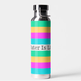 Motivatie tekst of Jouw naam met Fun Colors Waterfles
