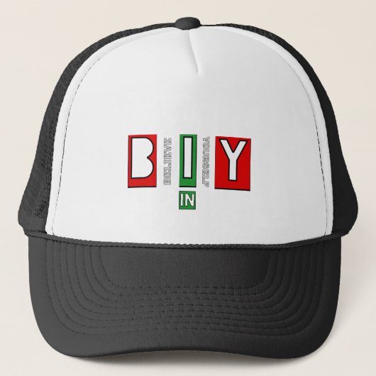 Motivatie tekstontwerp trucker pet (Voorkant)