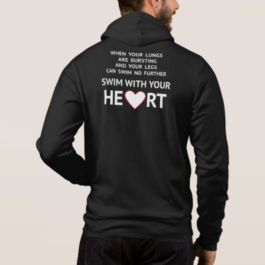 Motivatie tekstzwemmers hoodie (Achterkant)