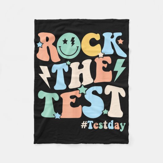 Motivatie test op de testdag herhalen fleece deken (Voorkant)