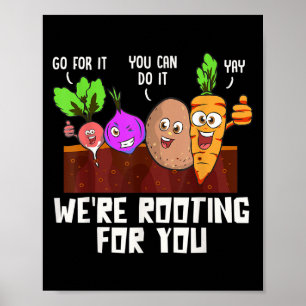 Motivatie testdag Grappige Groenten Cadeau voor Te Poster