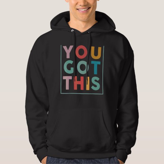 Motivatie testdag voor leraar hoodie (Voorkant)