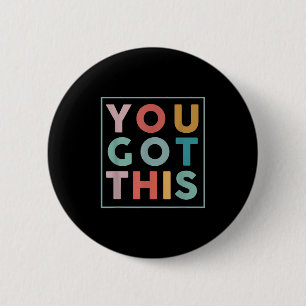 Motivatie testdagShirt voor leraar Ronde Button 5,7 Cm