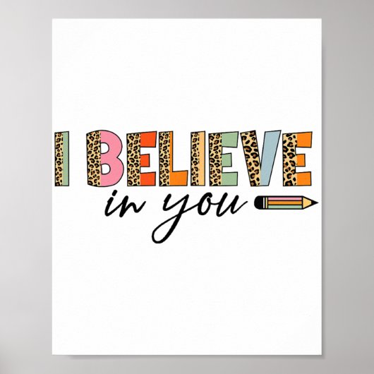 Motivatie testen Grappige School Teacher Kind Test Poster (Voorkant)