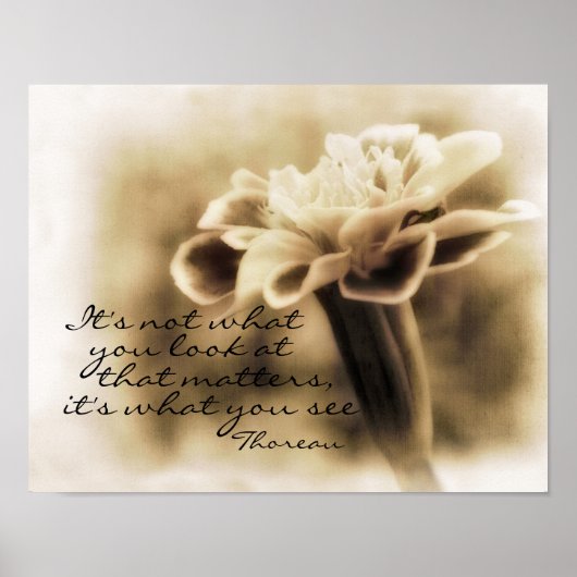 motivatie Thoreau citaat natuur art poster (Voorkant)