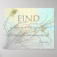 motivatie Thoreau citaat poster natuur kunst