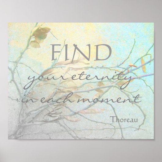 motivatie Thoreau citaat poster natuur kunst (Voorkant)