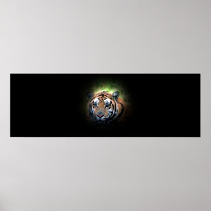 Motivatie Tiger Eyes Leadership Poster Print