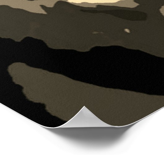 Motivatie Tiger Eyes  Sepia Poster (Hoek)