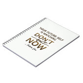 Motivatie tijdschrift - Stop niet met nu - Future Notitieboek (Linkerzijde)