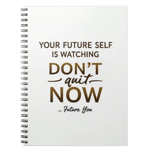 Motivatie tijdschrift - Stop niet met nu - Future Notitieboek (Voorkant)