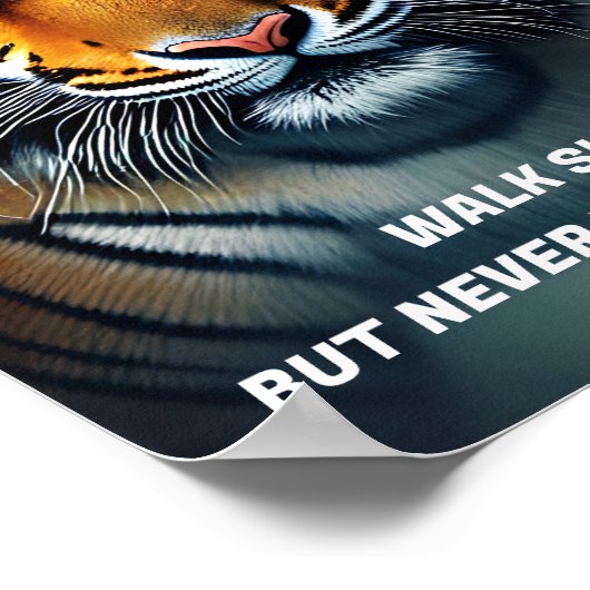 Motivatie tijgerkunst poster (Hoek)