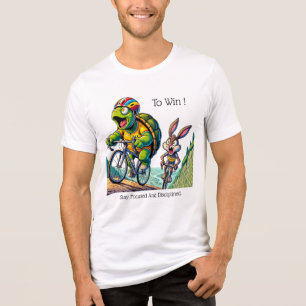 Motivatie Tortoise vs. Hare Cycling Race Design Tri-Blend Shirt