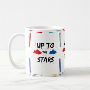 Motivatie "tot aan de sterren" Kleurrijk met sterr Koffiemok