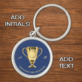Motivatie training voor succesmonogram sleutelhanger